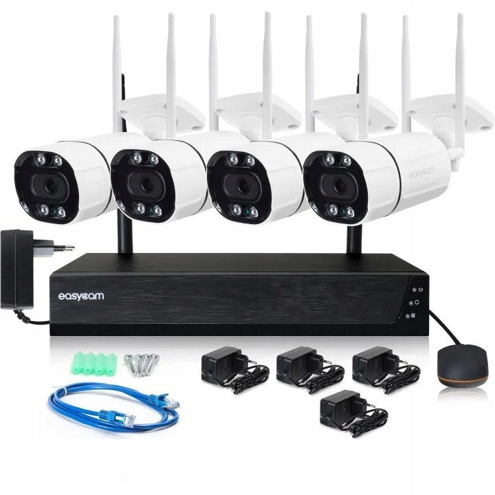 Monitorovací sada Wifi Ip dům kamera 4x EC-5T3IR Kit/NVR4CH/4-5T3IR-A IR20