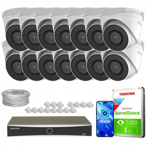 Domácí monitorovací sada firma obchod kamera 14x IPCAM-T5 5MPx Ir 30m