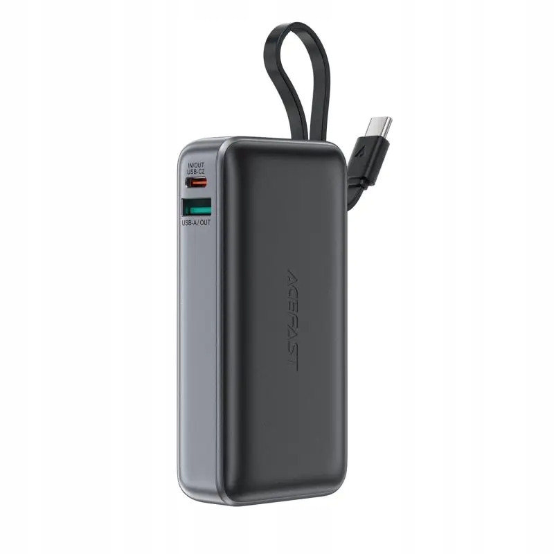 Power Bank Acefast s kabelem Usb-c 2xUSB port 10000mAh Qc PD/30W MagSafe ča