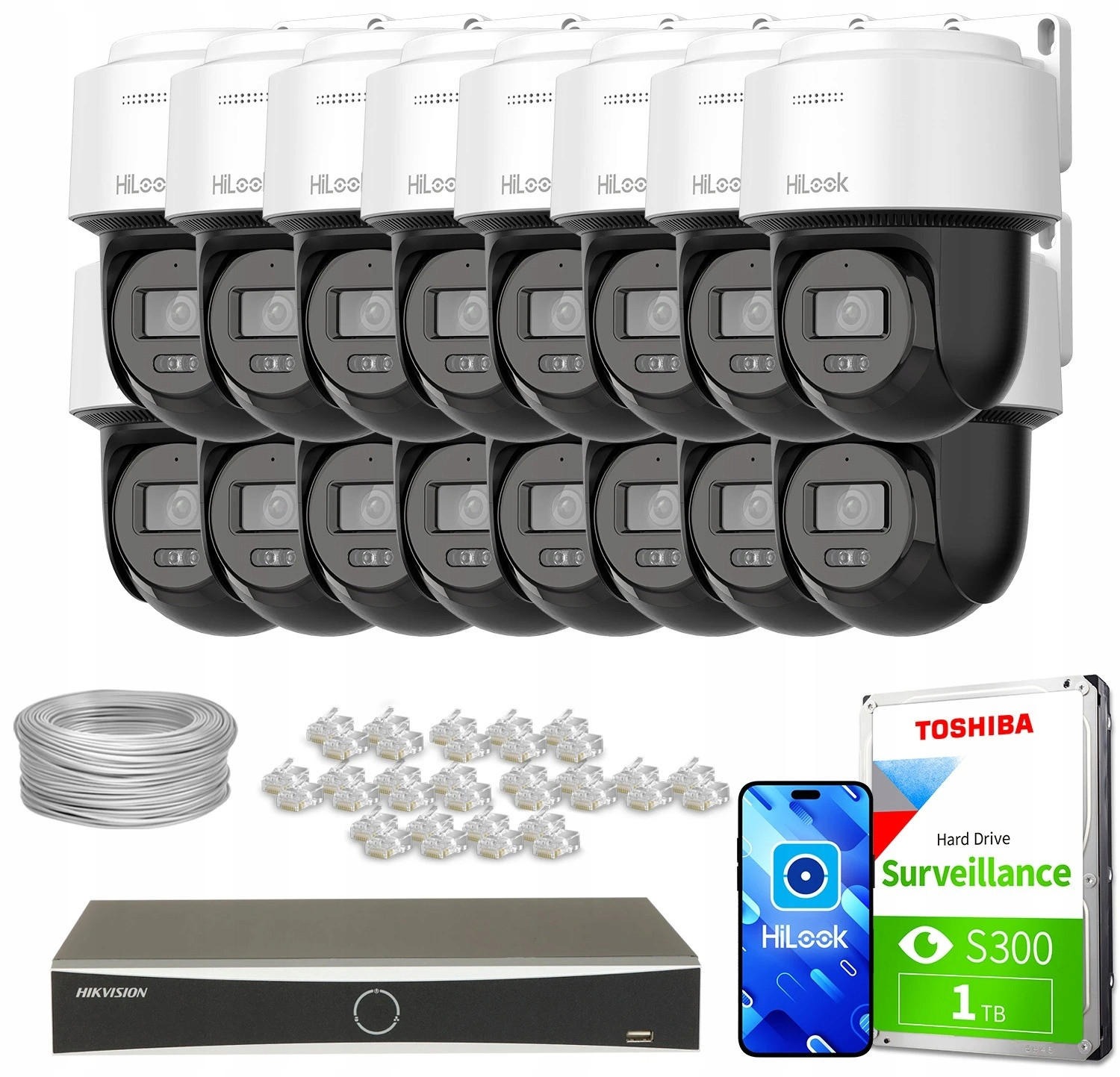 Monitorovací sada dům firma kamera 16x PTZ-N4MP-P 4MPx IR30 otočná