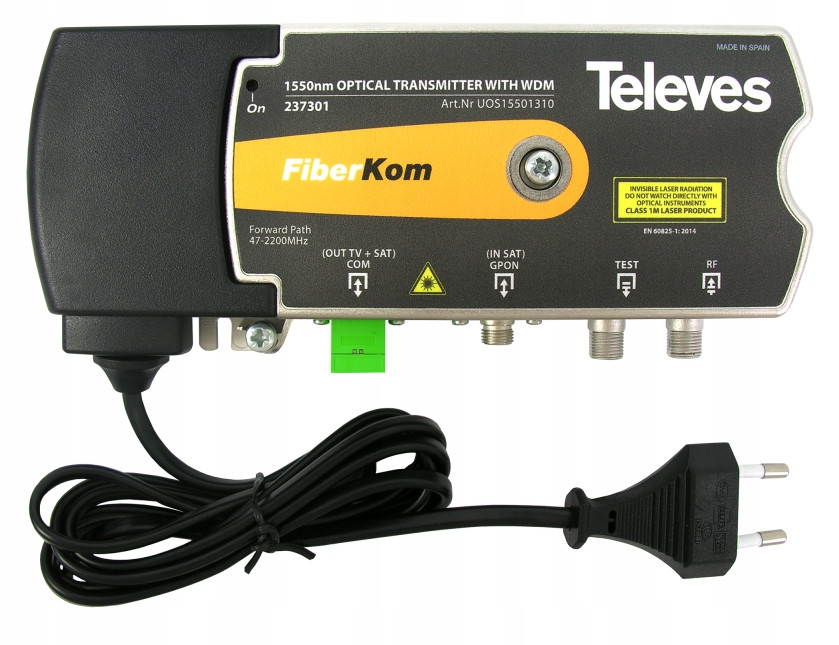 Optický vysílač Televes Sc/apc 2we/1wy, ref, 237301