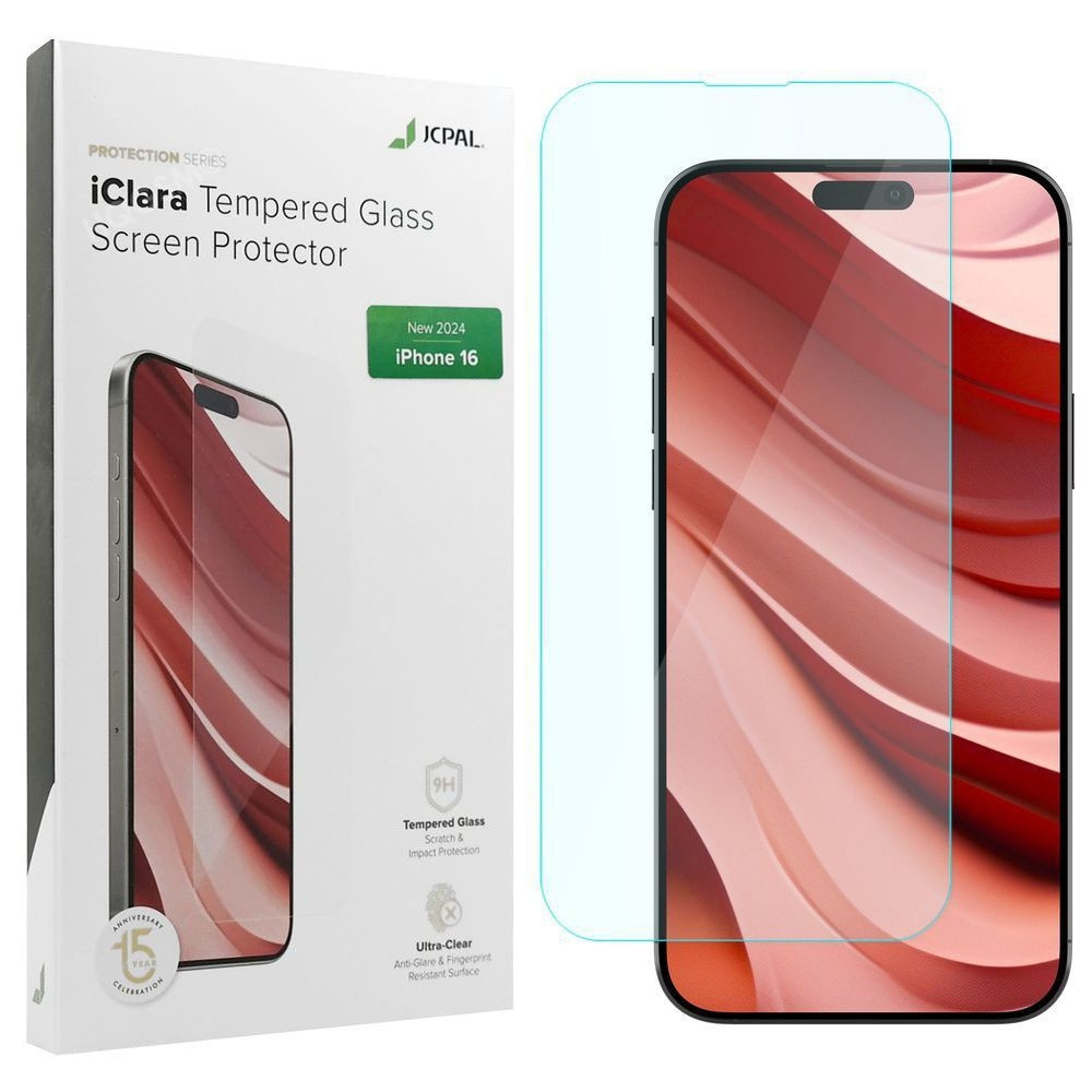 Tvrzené Sklo Jcpal iClara Rychlá ochrana displeje pro Apple iPhone 16