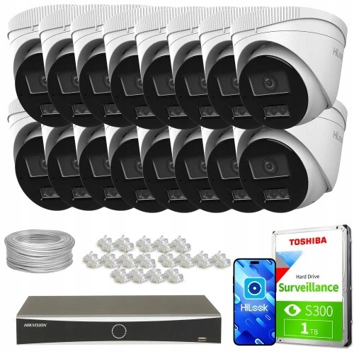 Monitorovací set dům 16x IPCAM-T6-30DL 6Mpx Smart Hybrid-Light 30m audio