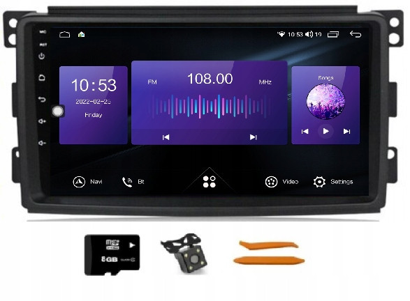 Autorádio Navigace Gps Lte Smart Fortwo 2 07-14 Android