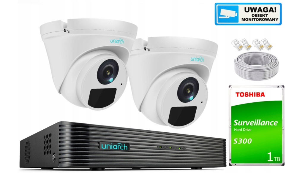 Monitorovací set domácí Ip kamera 3x IPC-T124-APF28 4 Mpx Ir 30 m