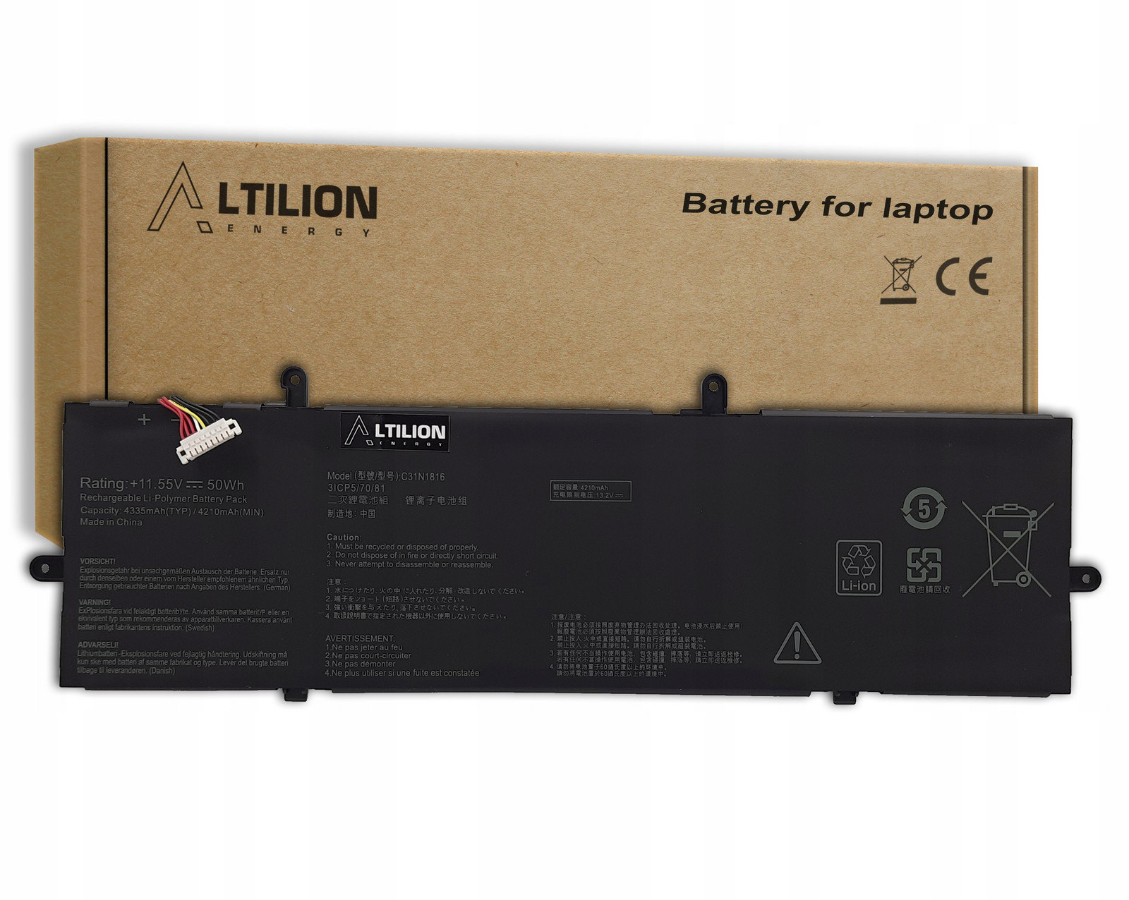 Baterie C31N1816 pro Asus ZenBook Flip 13 UX362 UX362F UX362FA Q326FA