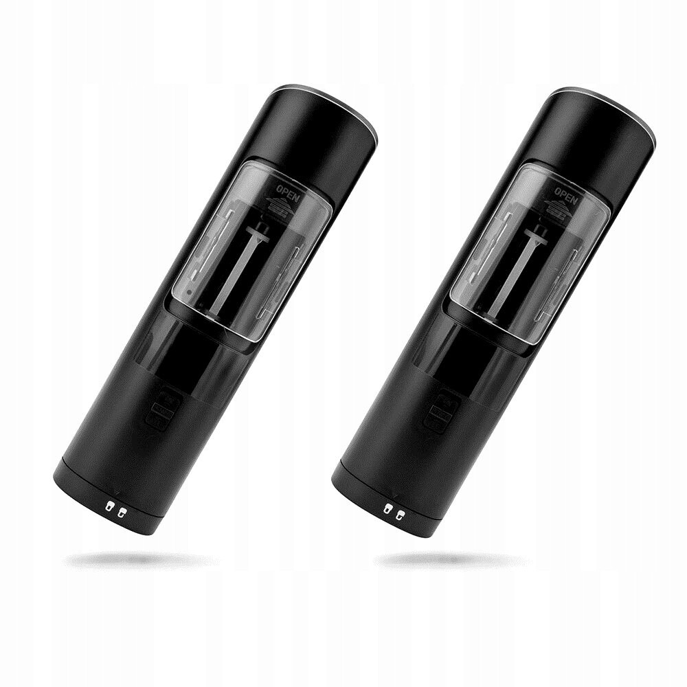 Set 2x Elektrický Gravitační Mlýnek Na Pepř A Sůl Koření Černý