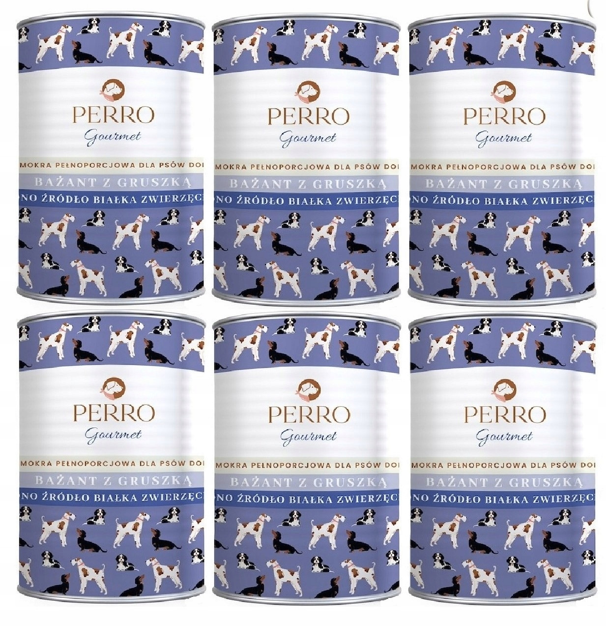 Perro Gourmet Monoproteinové Krmivo Mokré Bažant s Hruškou 6x400g