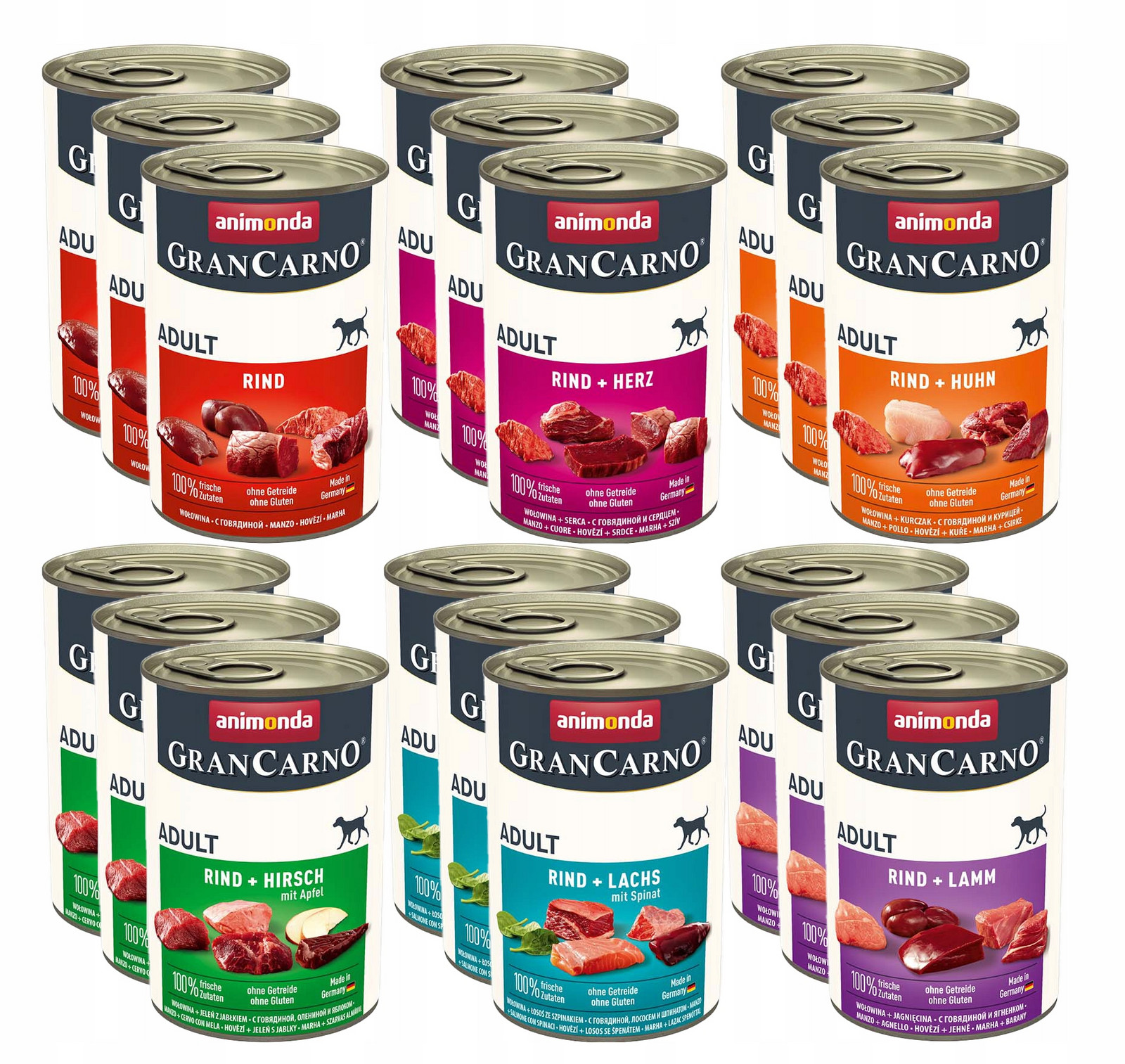 Animonda Pes GranCarno Adult 400g Set 15+3 Bonus