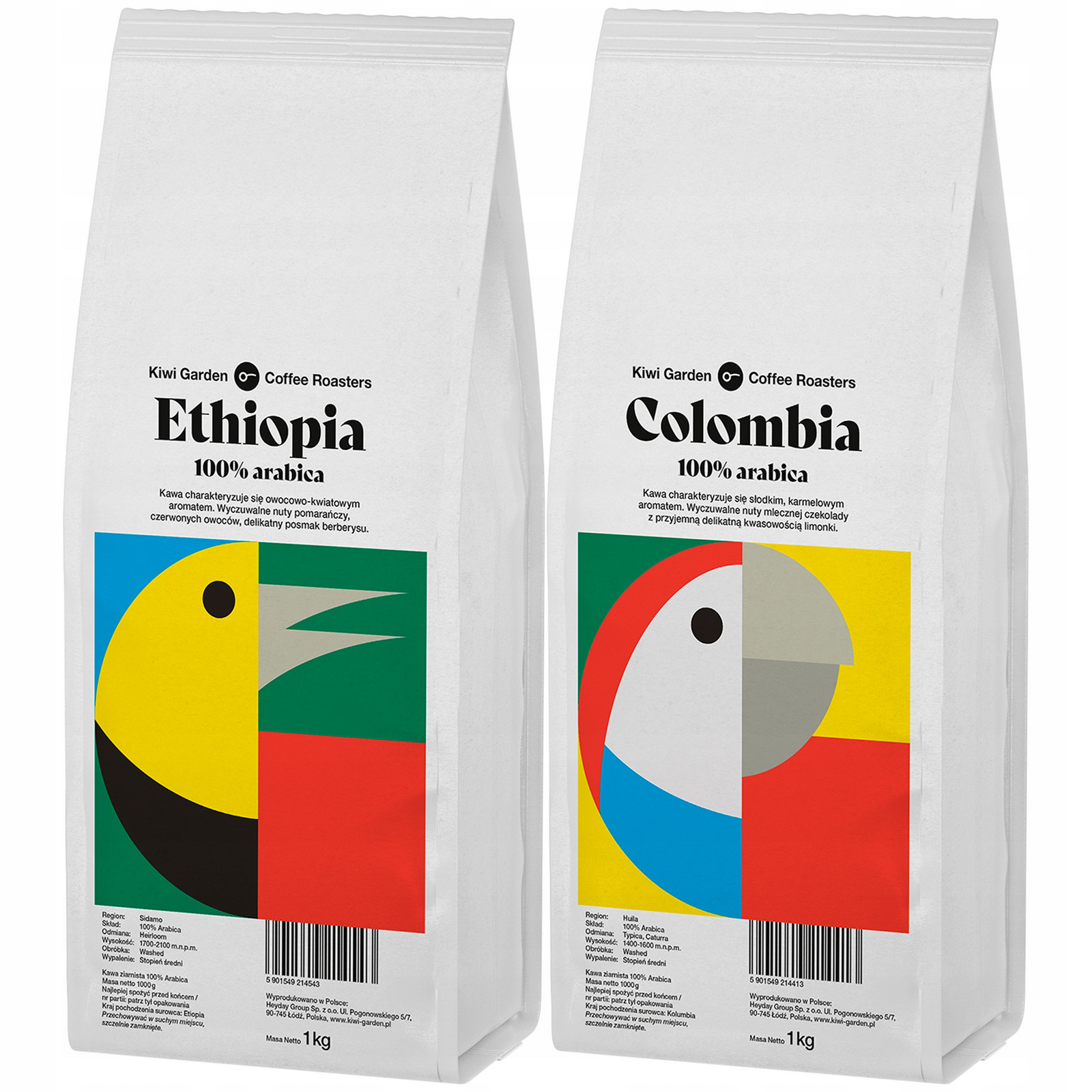 Káva zrnková 100%Arabica Kolumbie Etiopie čerstvě pražená z pražírny 2x1kg