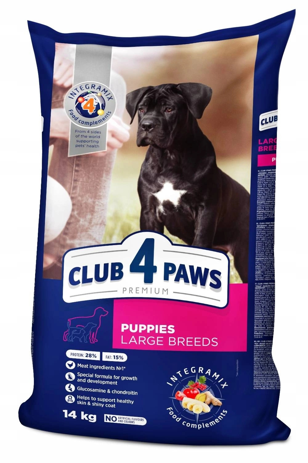 Club 4 Paws suché krmivo pro štěňata velkých plemen 14 kg