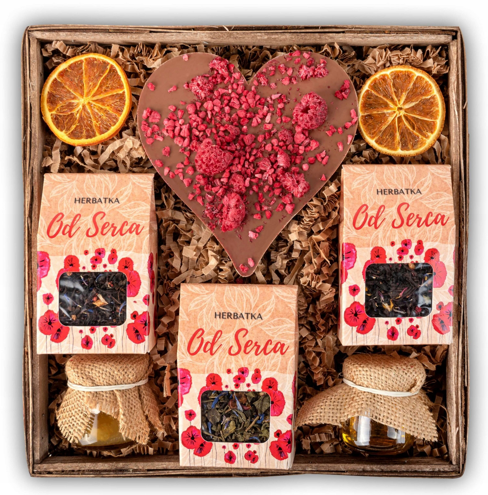 Dárkový Košík s čajem a čokoládou dárek