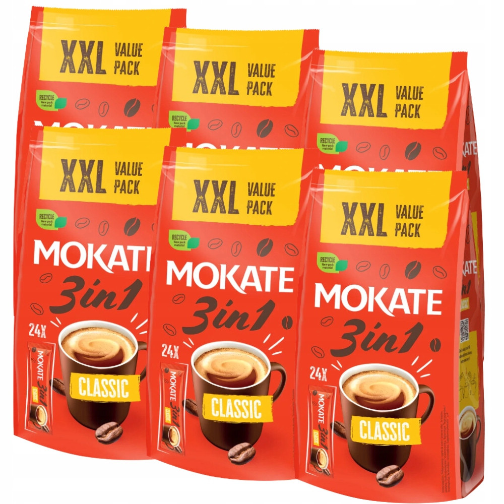 Mokate Kaffee Classic 3v1 6 x 408 g