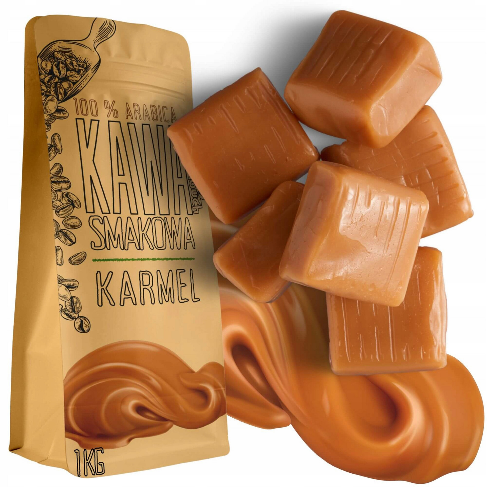 Mletá Káva ochucená Karamelová karamel toffi dezertní 1kg Green Touch