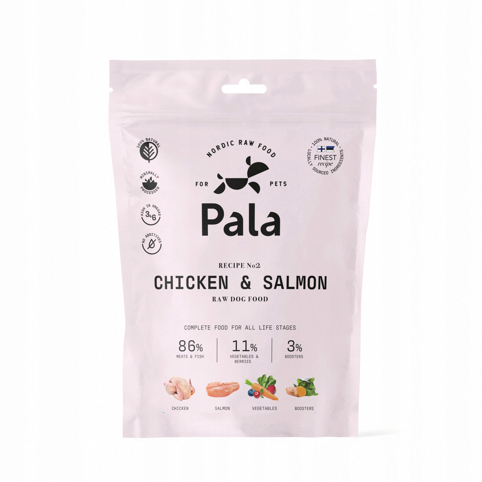 Pala Dog 2 Air-Dried Kuře, losos, mrkev 400g pro Psa
