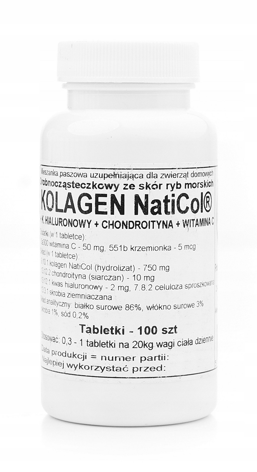 Kolagen kyselina hyaluronová vitamín C Podkowa 100 tablet