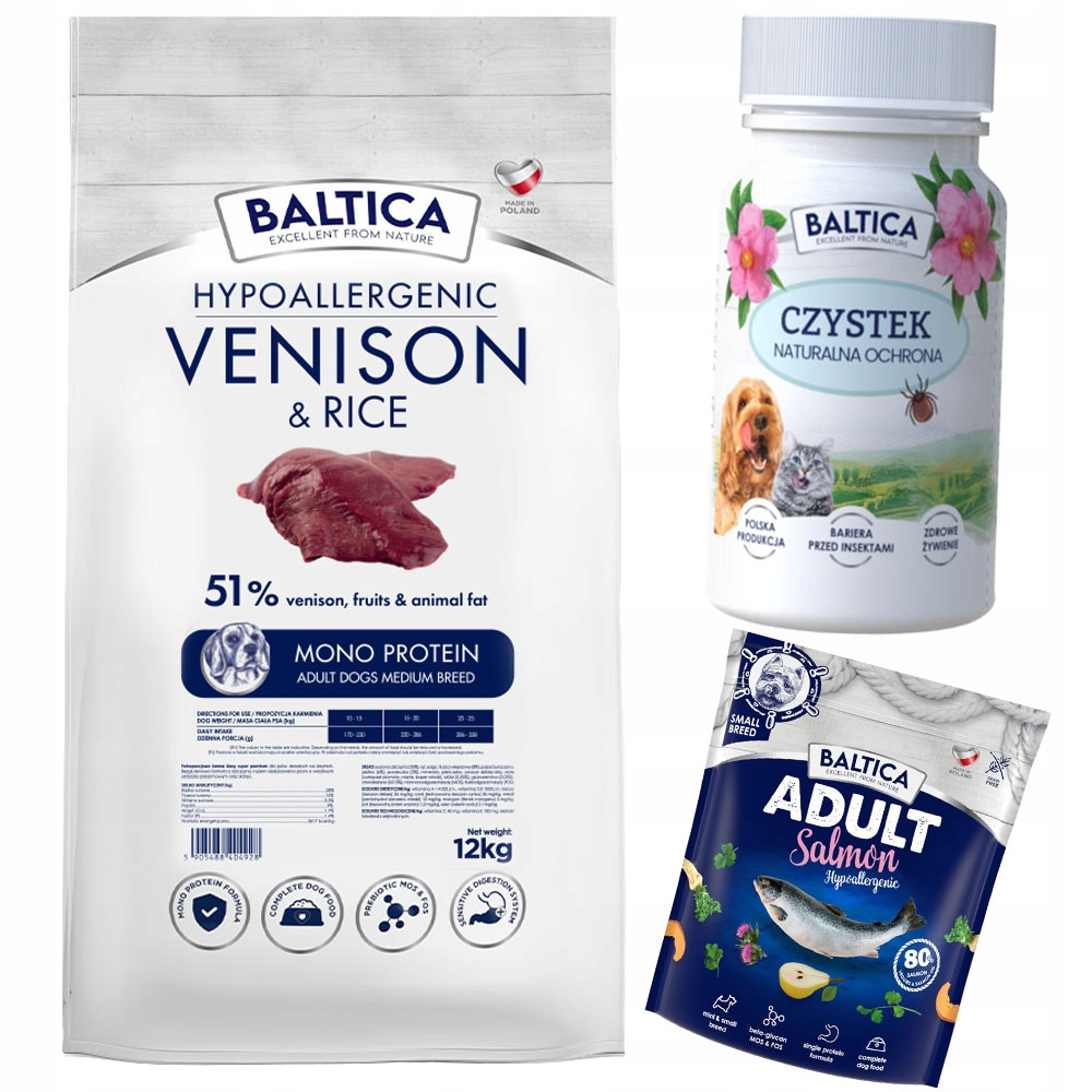 Baltica Krmivo se zvěřinou a rýží pro střední plemena M 12 kg