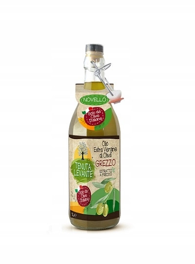 Extra panenský olivový olej Grezzo 1l Levante 100%italiano italské olivy