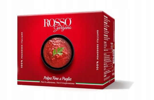 Rosso gargano sladké rajčata pyré 10 kg rajčatová polpa karton italská It