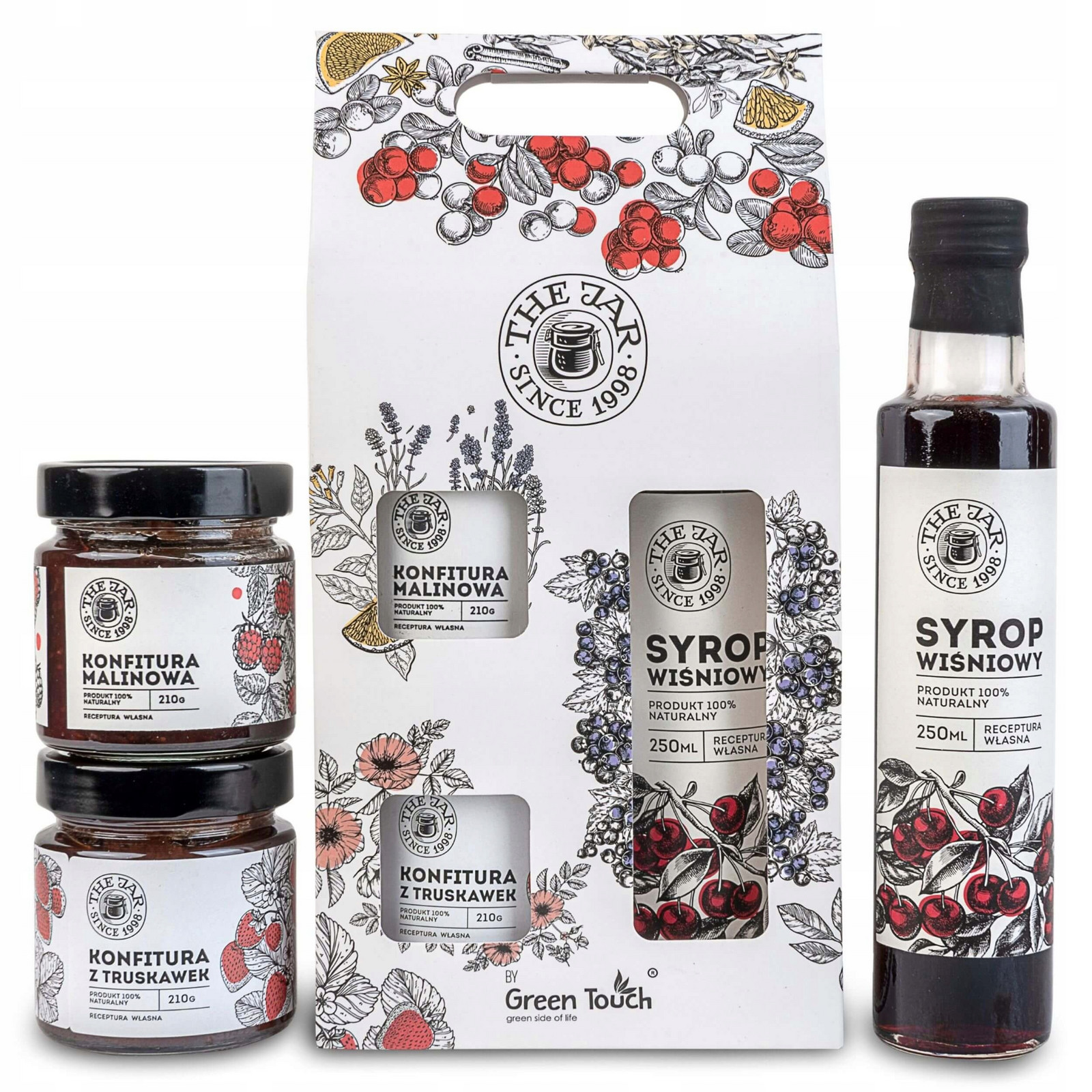 Dárková sada Polské Příchutě zavařeniny dárek višeň malina jahoda