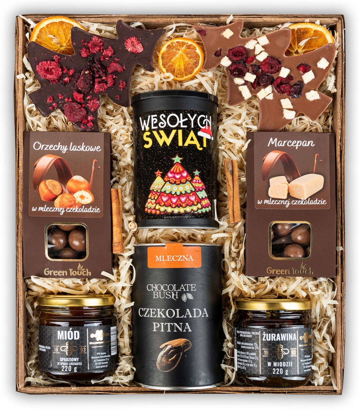 Dárkový Koš čaj a čokoláda dárek Vánoce