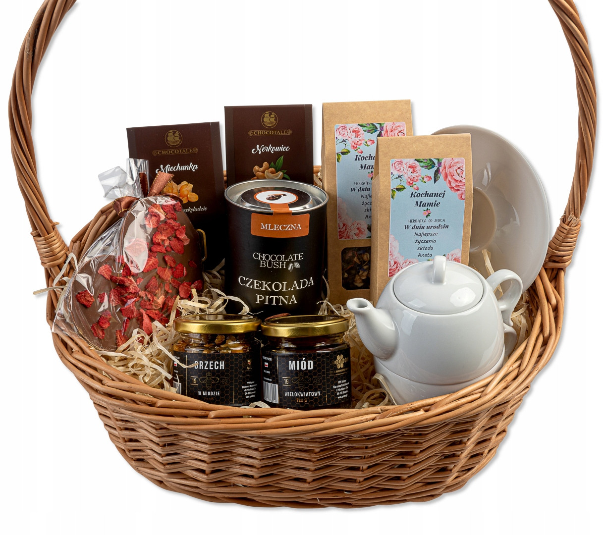 Velký dárkový koš sada Džbán sladkosti medu