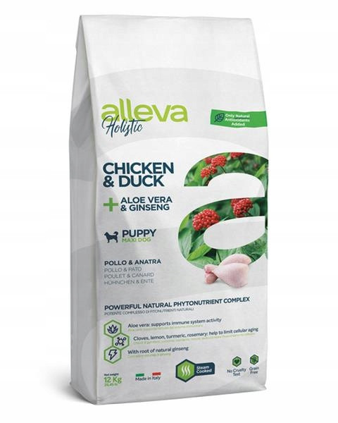 Alleva Holistic dog puppy & junior maxi chicken 12 kg