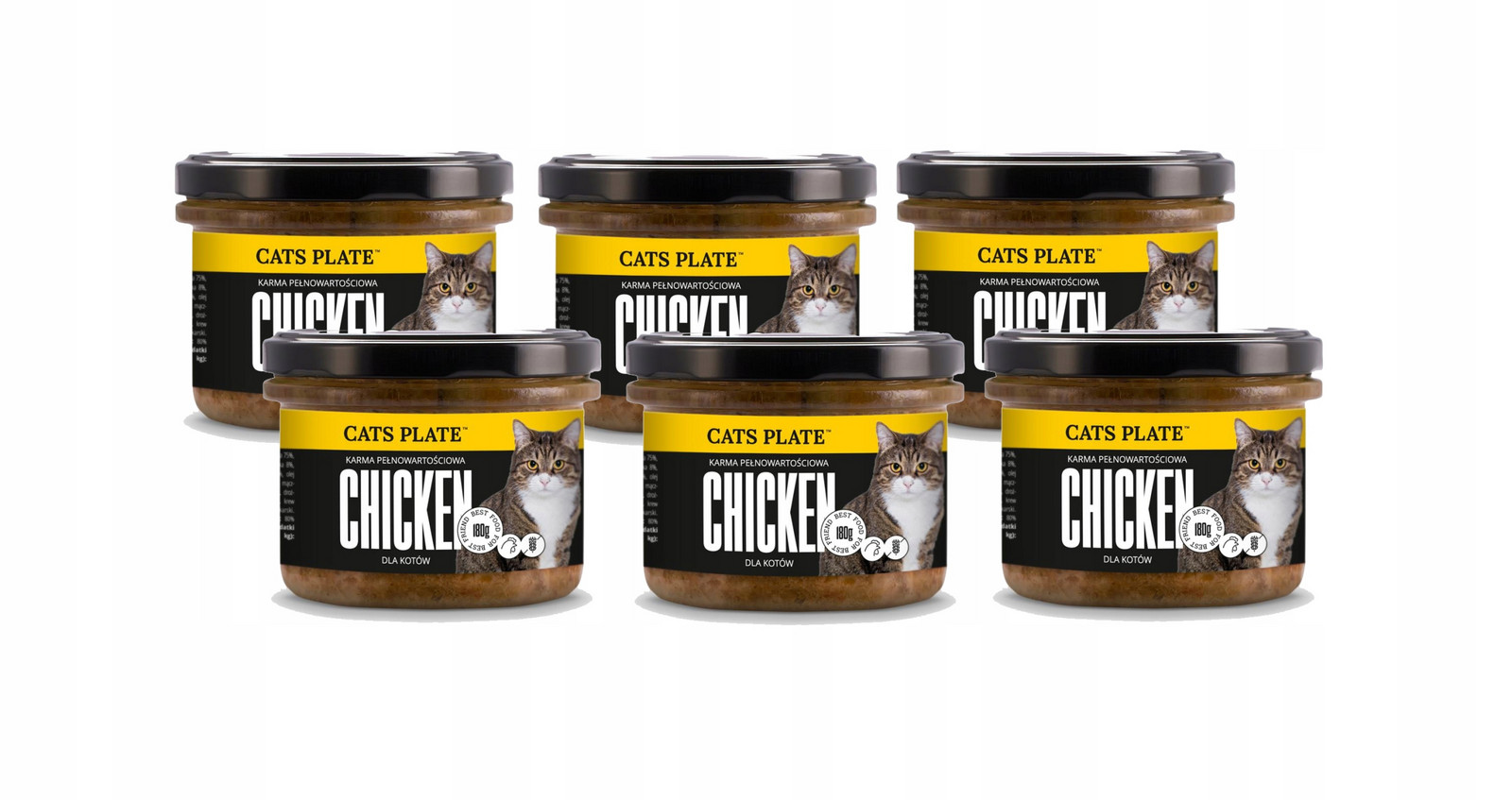 Cats Plate Chicken Kuřecí maso 6x180g pro kočky