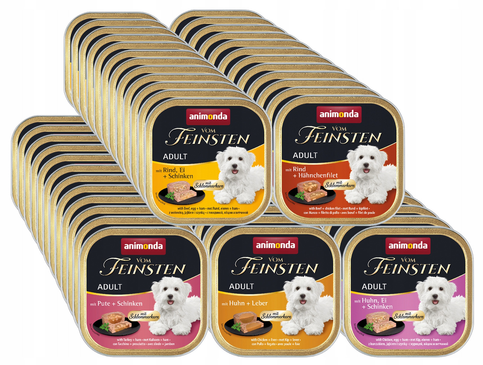 Animonda vom Feinsten S Nádivkou pro Gurmány Adult Set 60x150g MIX