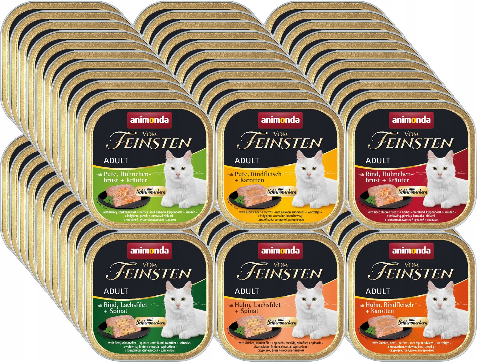 Animonda vom Feinsten Adult S Nádivkou tác 96x100g mix chutí s nádivkou