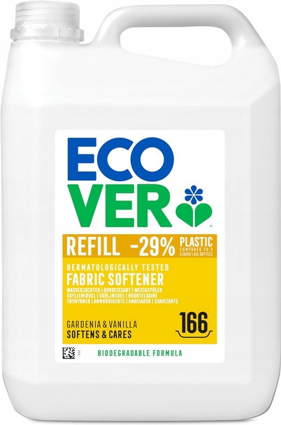 Ecover Refill Tekutý Změkčovač Tkanin Gardenia&vanilla 5 L 166 Praní