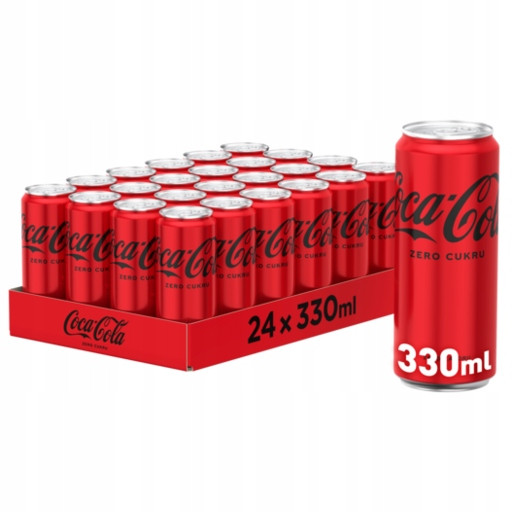 Coca Cola Zero Cukru Sycený nápoj 330ml Set x 24 Dózy