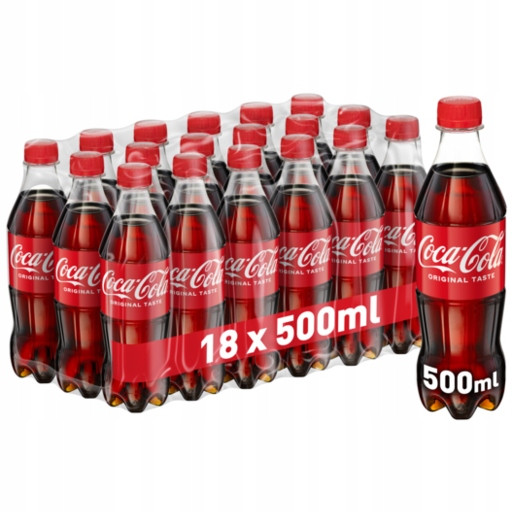 Coca Cola 500 ml 18 lahví z polské distribuce skupinové balení