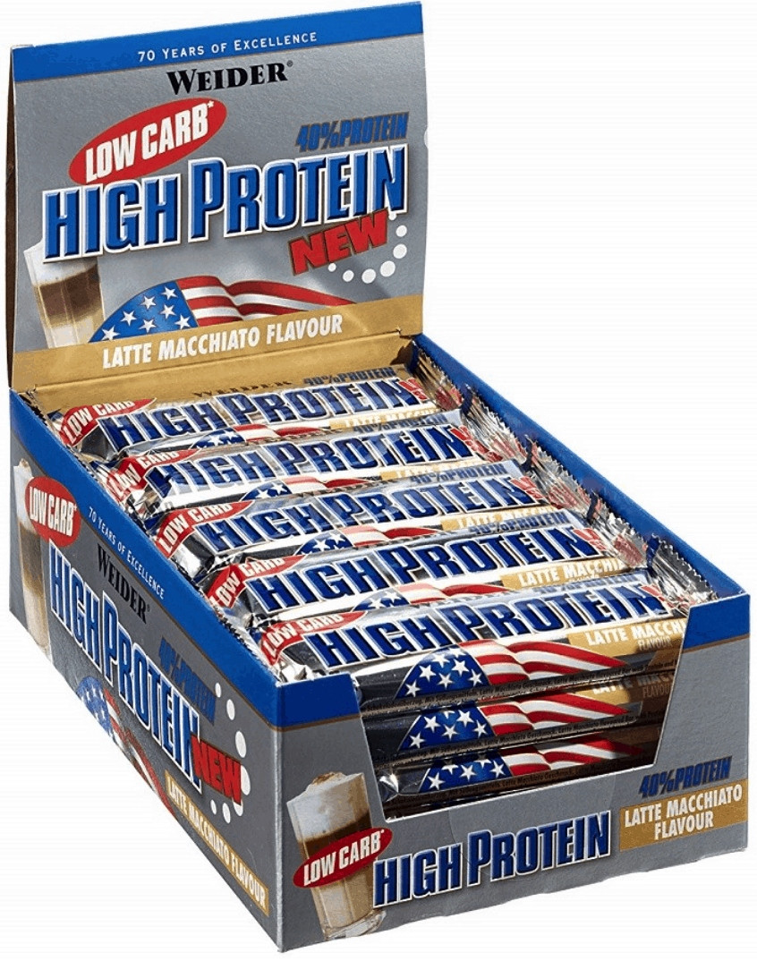 Weider Low Carb High Protein Bar- Proteinová Tyčinka 24 x 50g Karamel