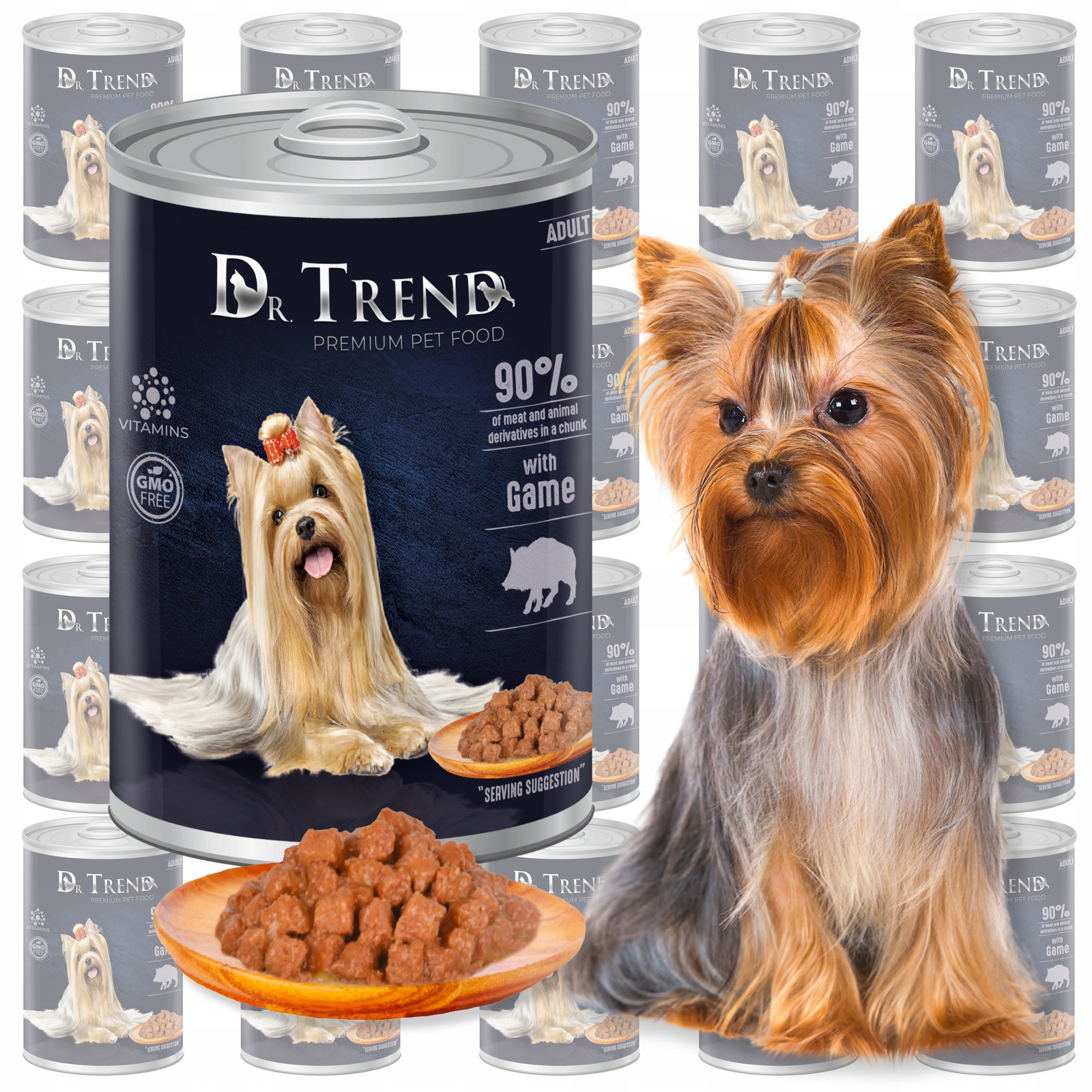 Dr. Trend Premium vlhké krmivo pro dospělé psy se zvěřinou 20x400 g