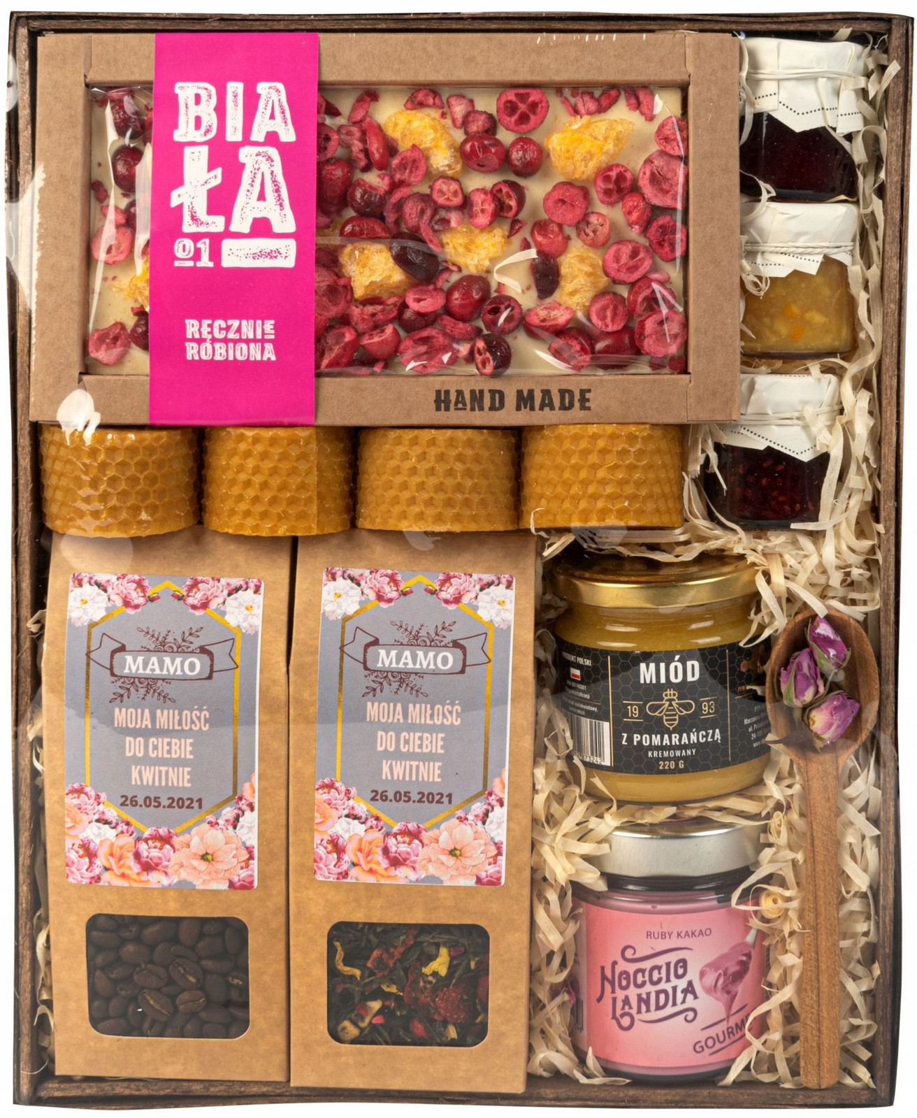 velký Dárkový Koš na svátek matek přírodní box