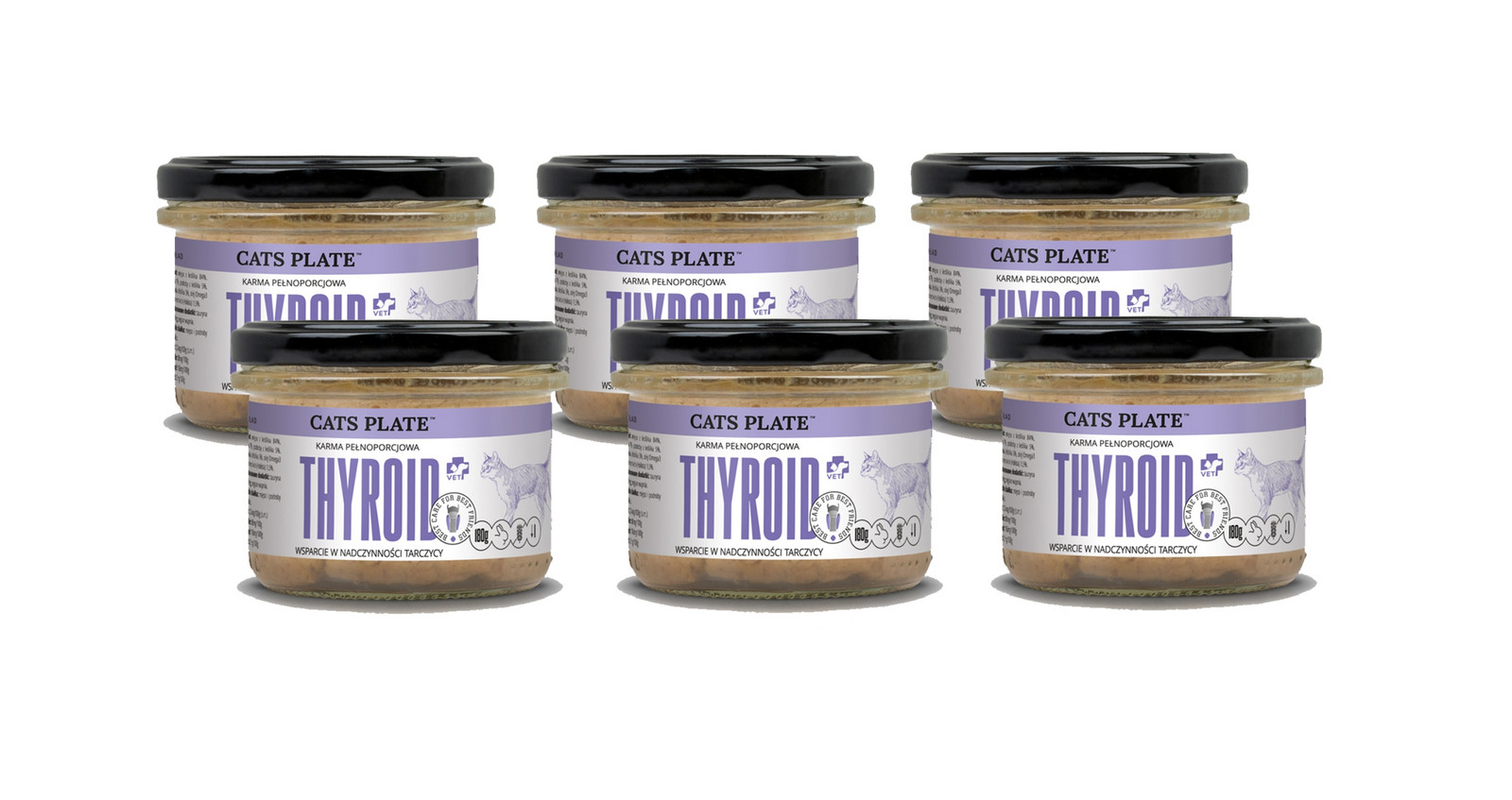 Cats Plate Vet Thyroid hypertyreóza 6x180g