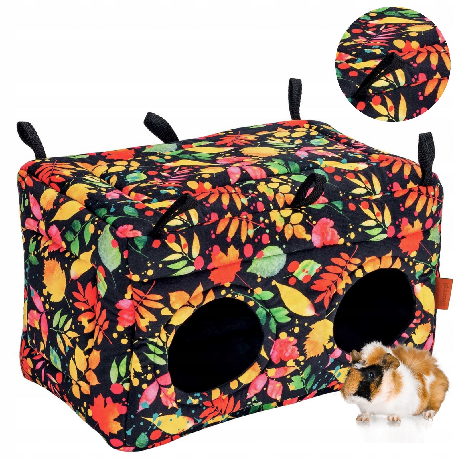 Závěsný Domeček Dvě Vchody pro prasátka Hlodavci Činčily Fretky 34x22cm