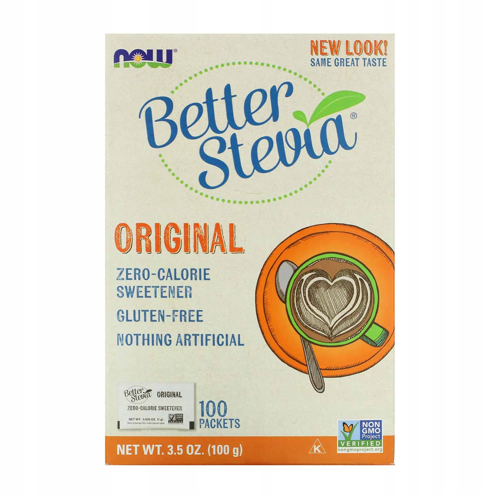 Now Foods BetterStevia Packets Original (Sladidlo bez kalorií) 100 sáčků