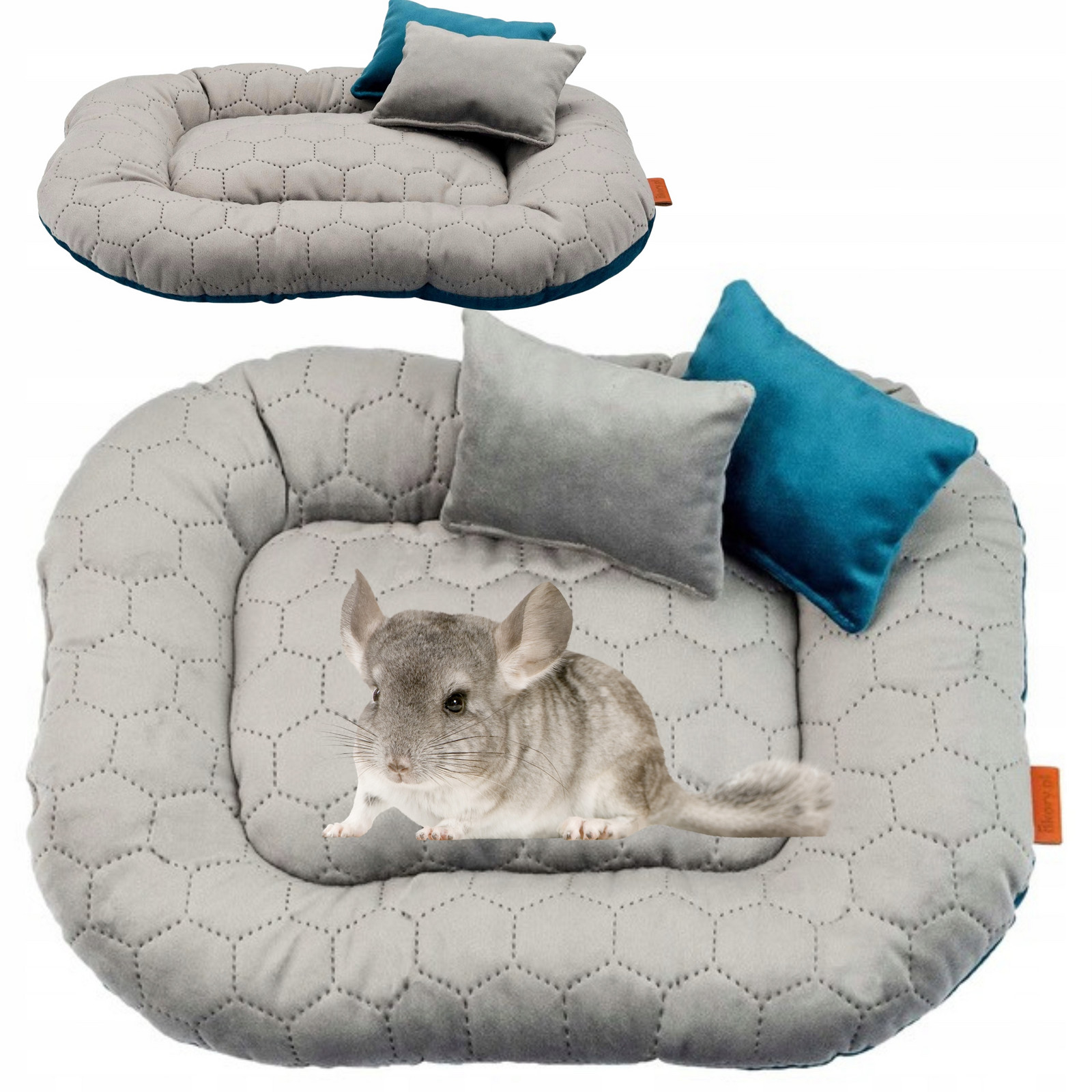 Pelíšek Potah Domeček Pro Prasátko Hlodavce králíka 32x37 cm Šedý