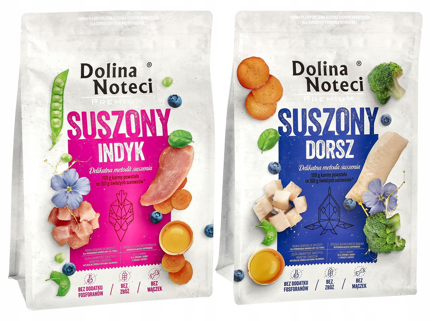 Dolina Noteci Krmivo suché pro psa Premium Set Příčesek Krůta 2x3 kg