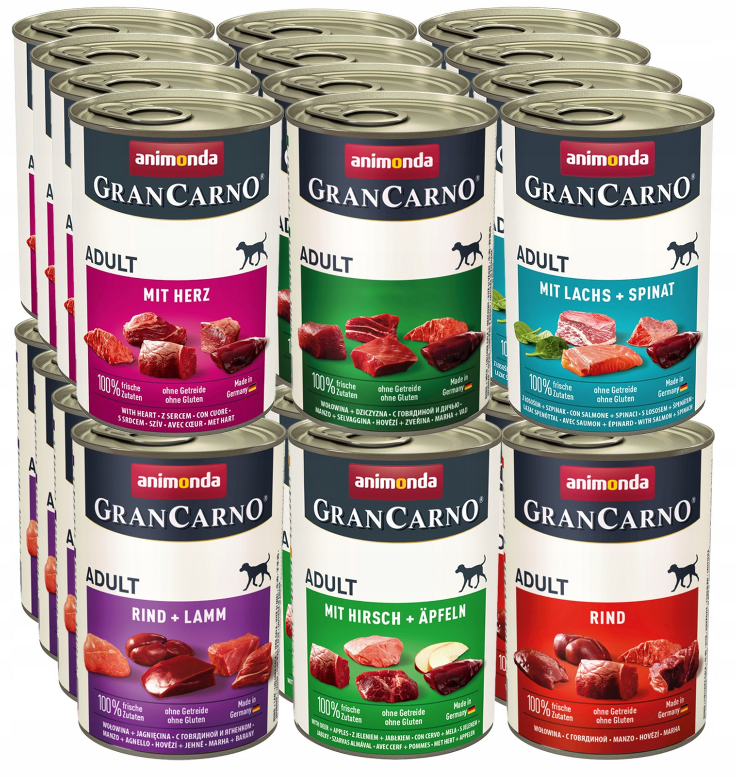 Animonda Pes GranCarno Adult Set MIX 6 příchutí Bez Drůbeže 24x400g