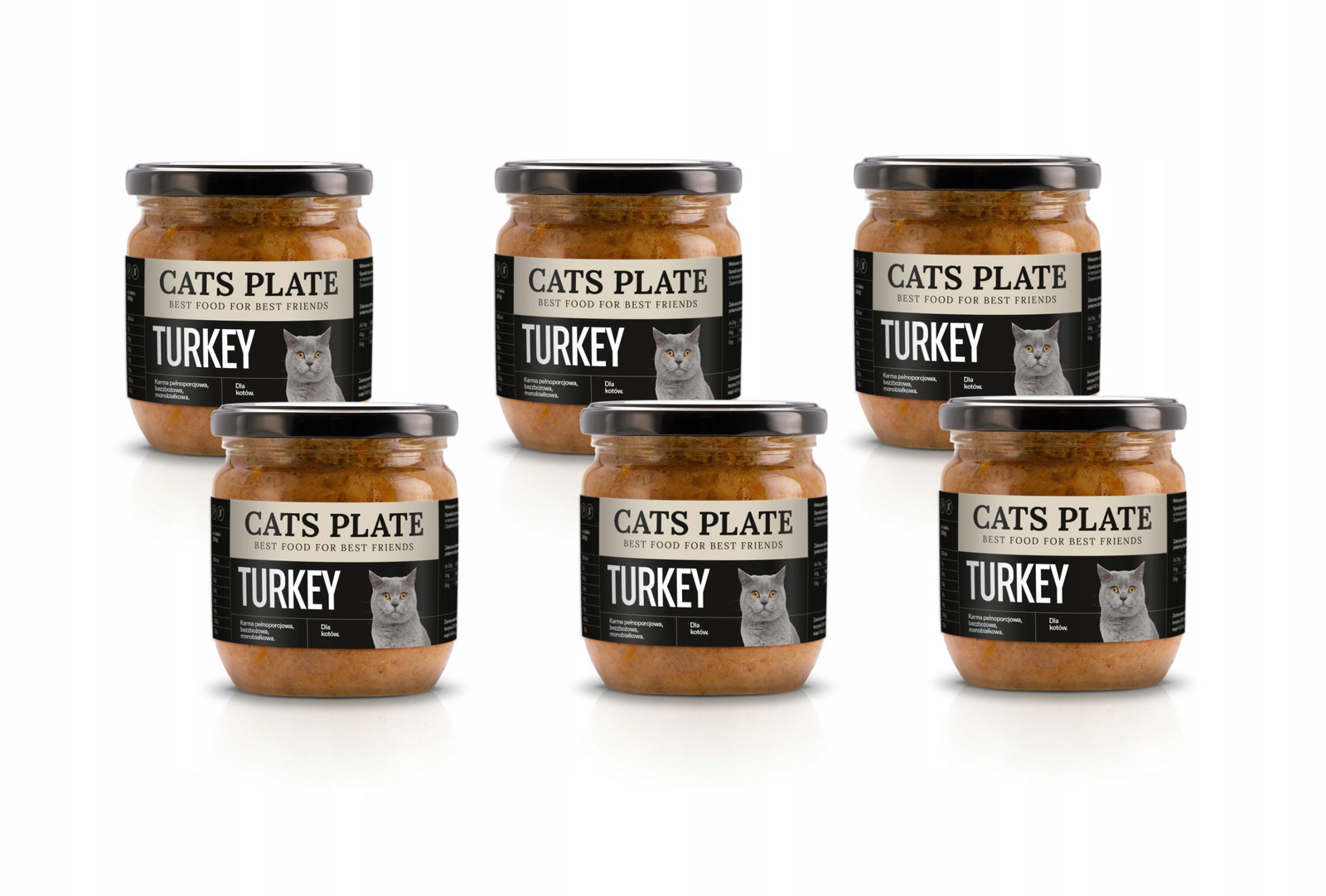 Cats Plate Turkey Krůta 6x360g pro kočky