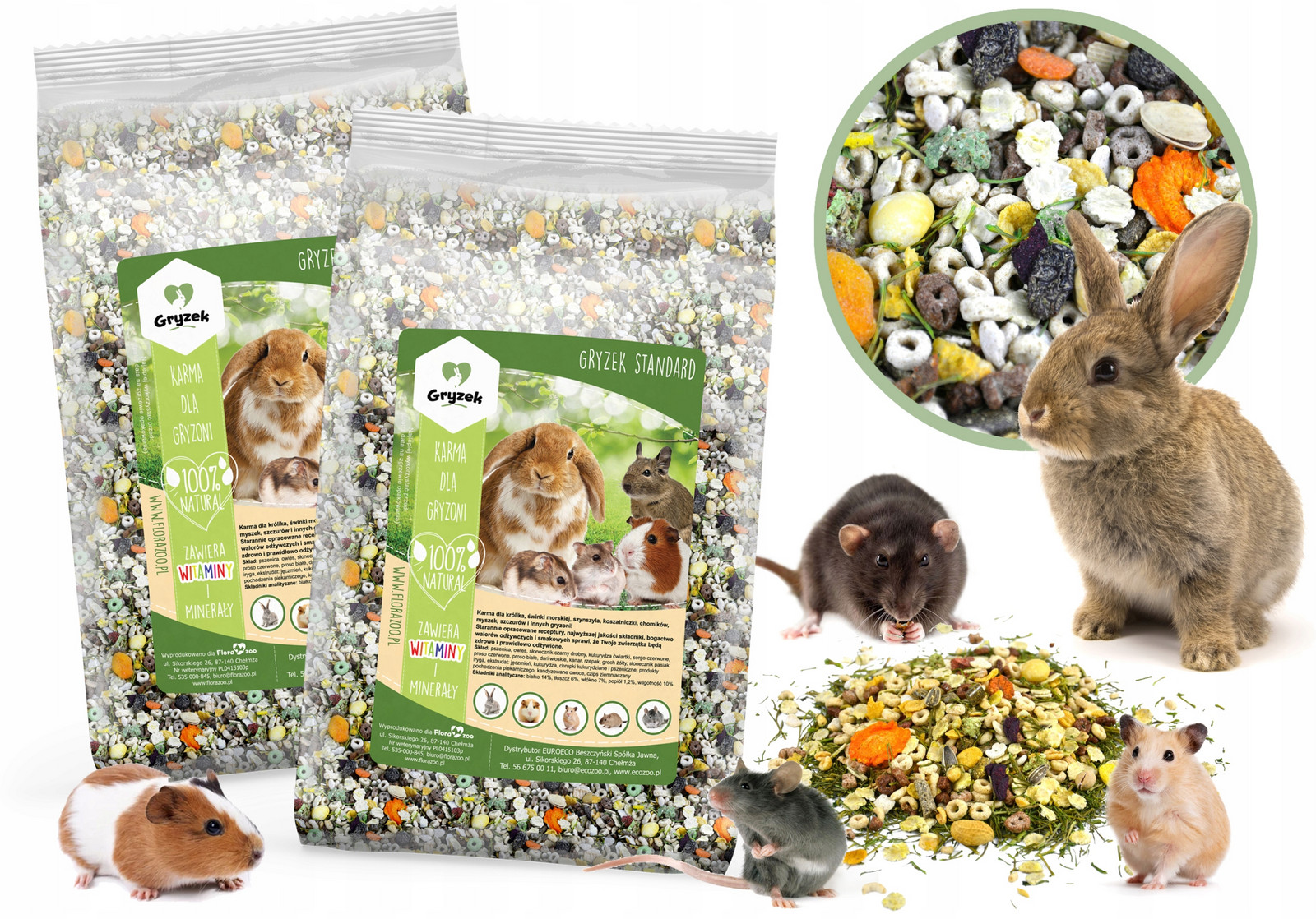 krmivo Pro Hlodavce Králíka Křečka Morčete