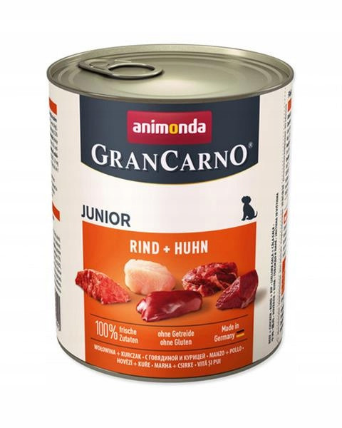 Animonda Pes GranCarno Junior Set 6x800g Hovězí Kuřecí konzerva