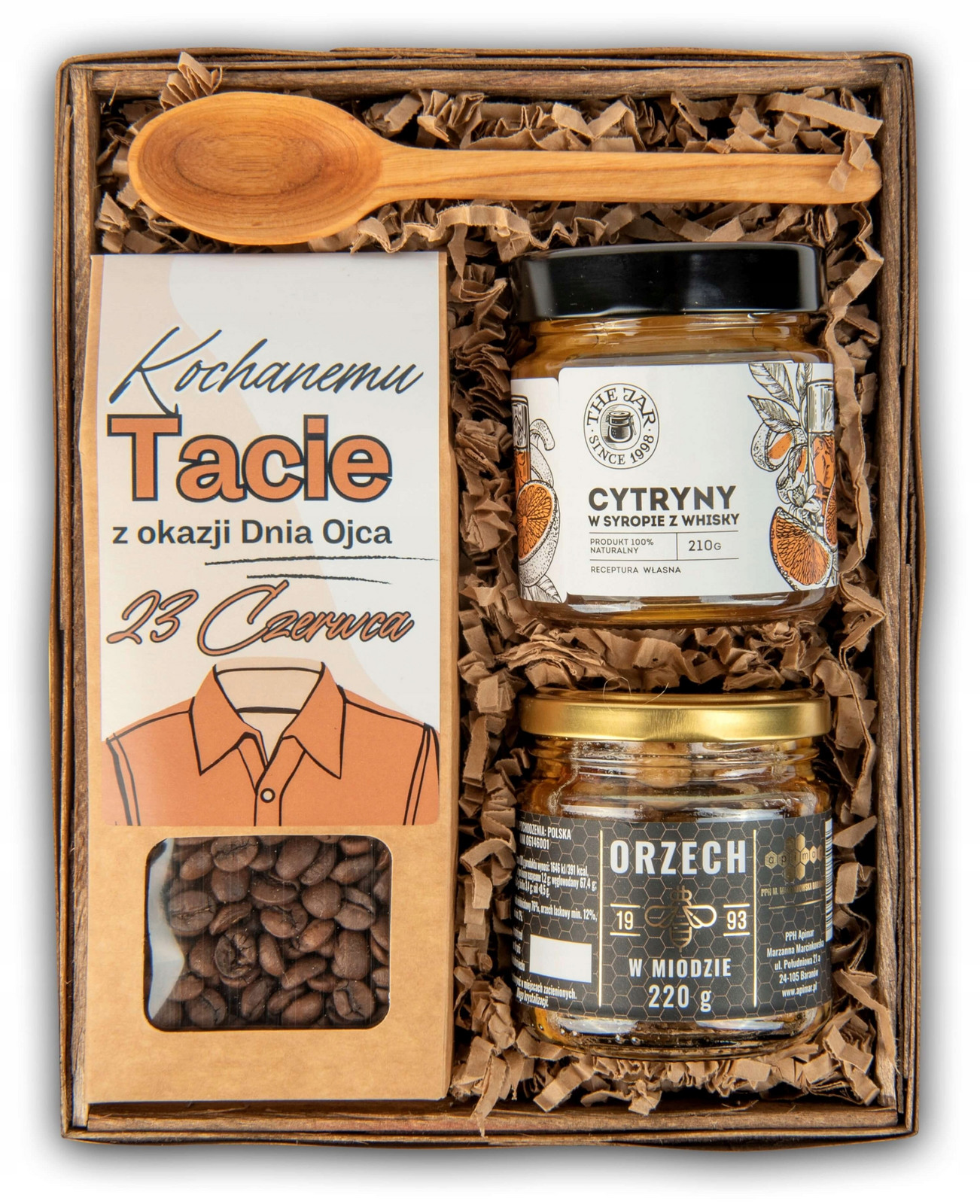 Dárkový koš s kávou pro tátu na Den otců med