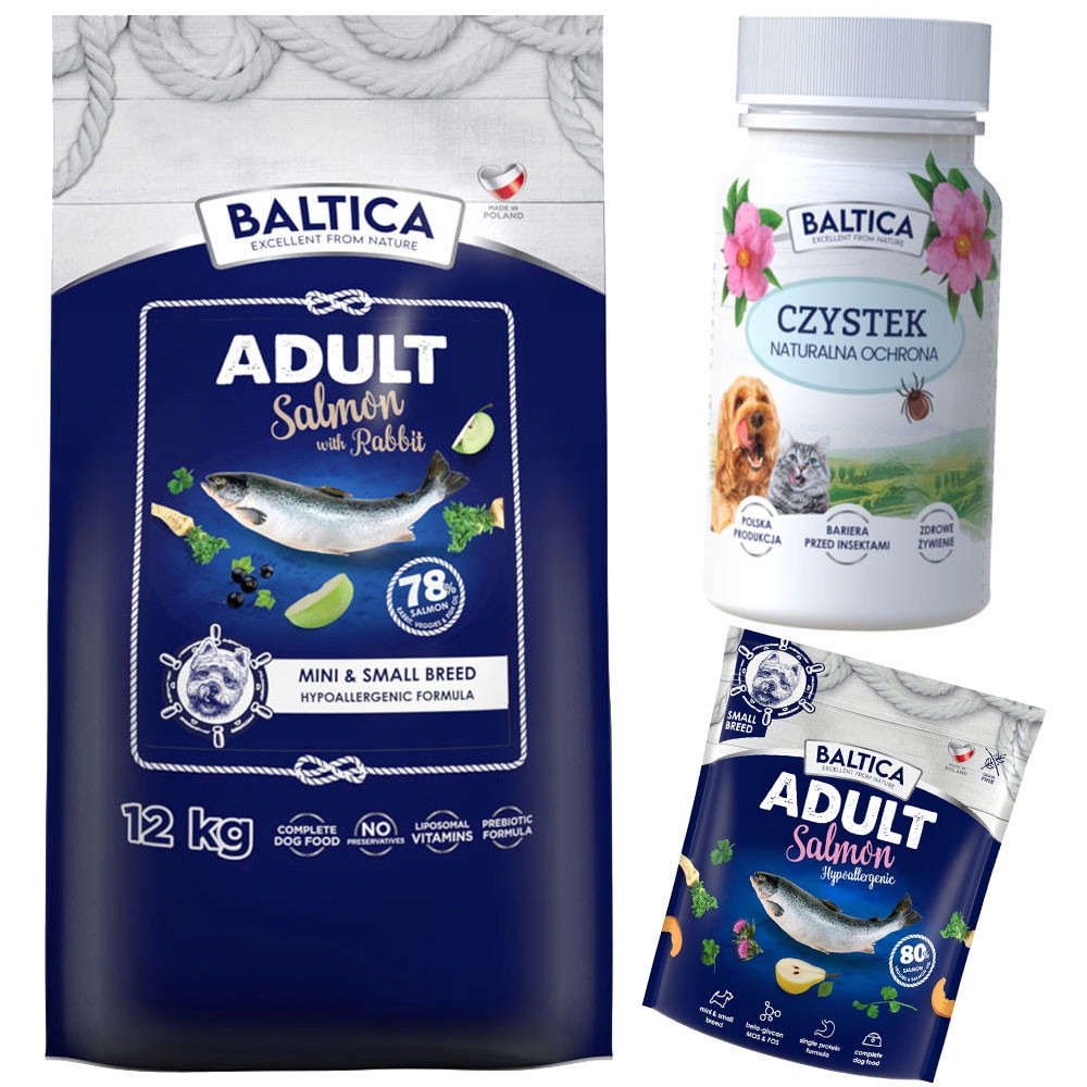 Baltica Adult Salmon With Rabbit Losos S Králíkem Xs/s 12kg Malá Plemena