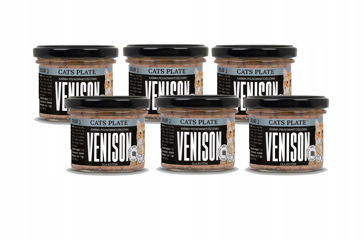 Cats Plate Venison krmivo ze srnčího masa 6x100g kočka
