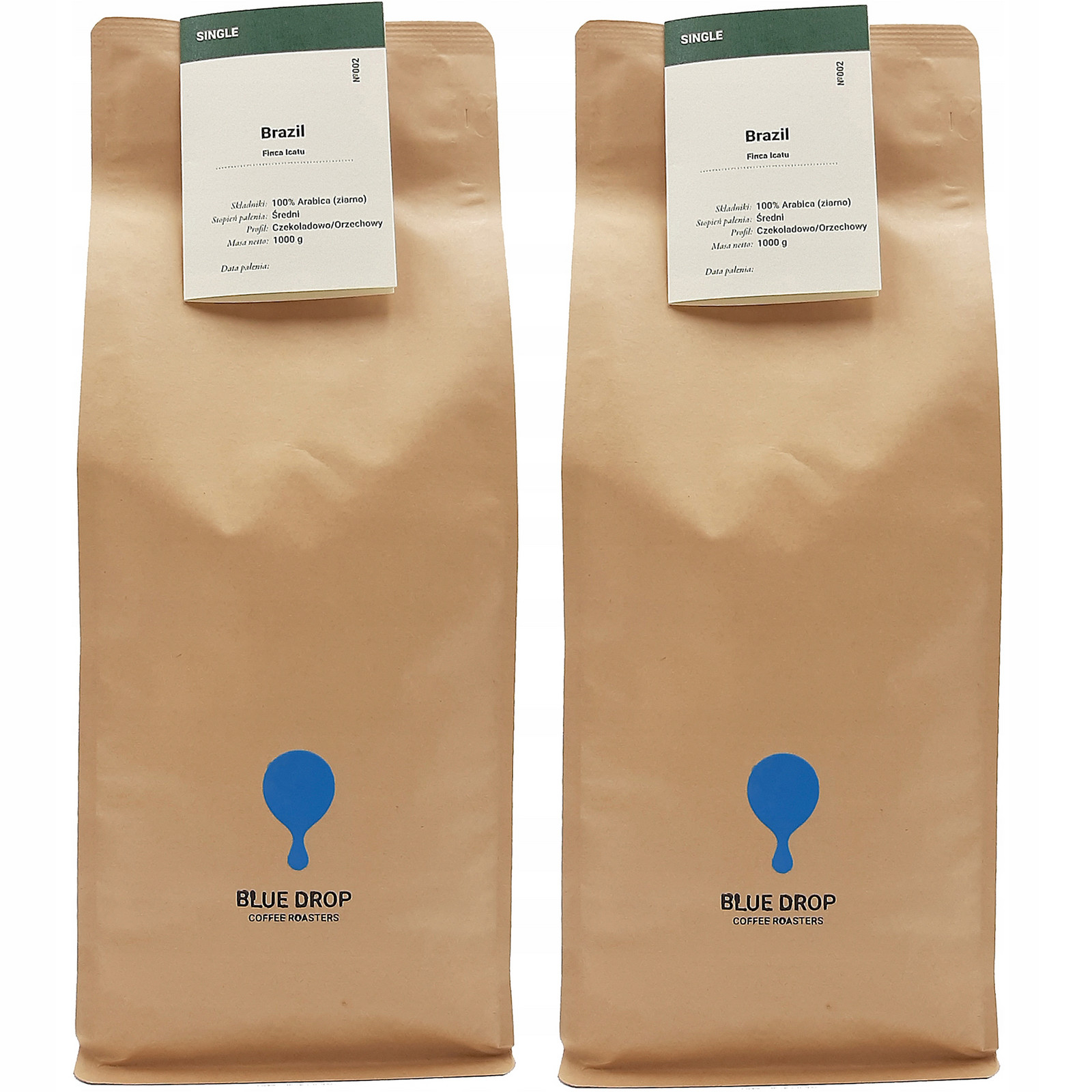 Káva zrnková Brazílie 100% Arabica 2kg Čerstvě pražená z pražírny Blue Drop