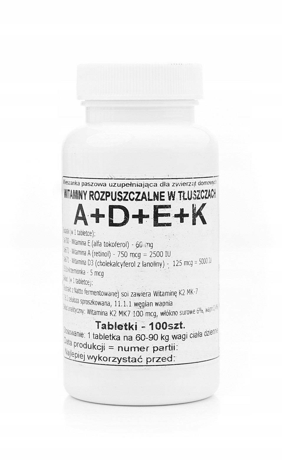 Vitamíny A+d+e+k (adek) tablety 100ks Podkowa